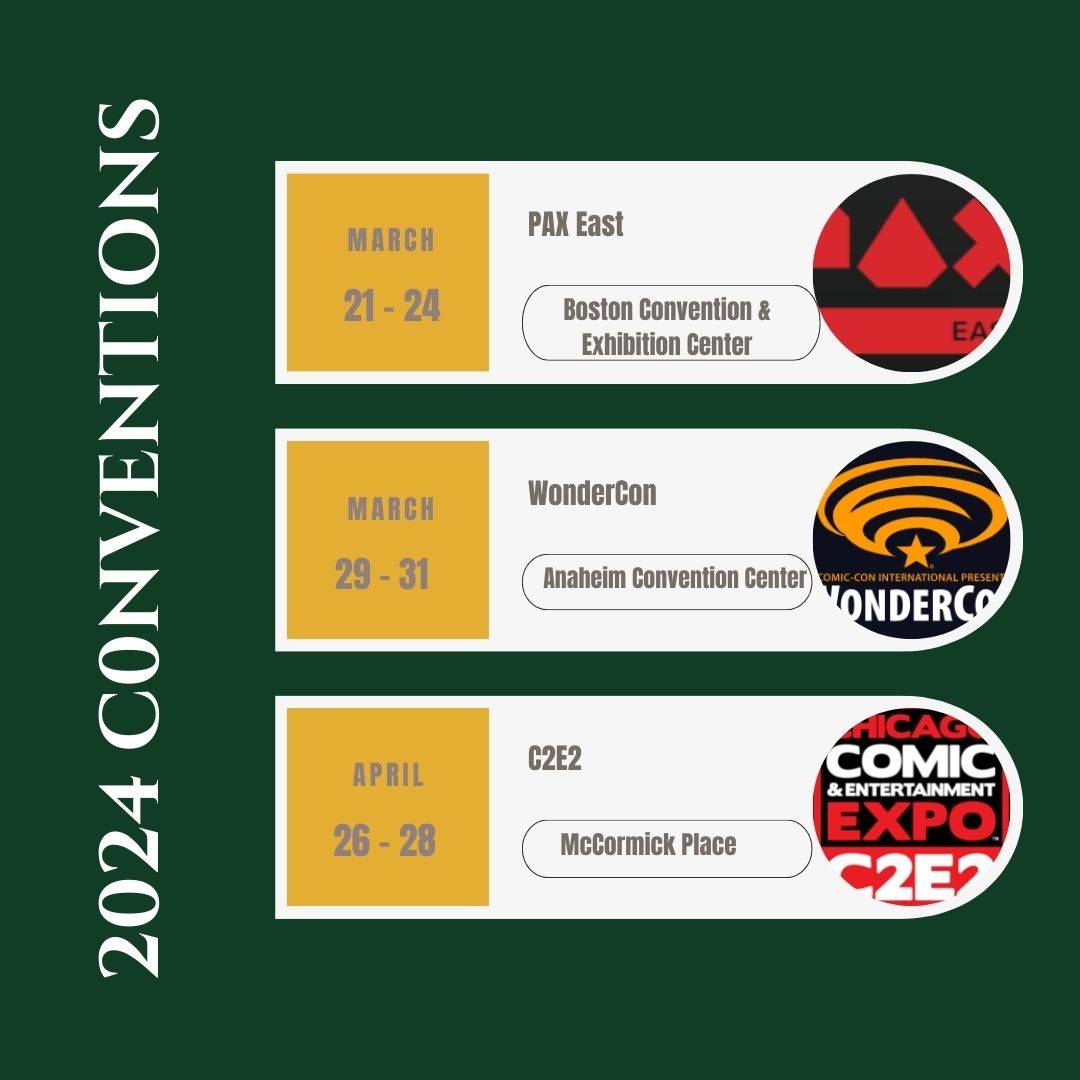 2024 Conventions List Norse Foundry